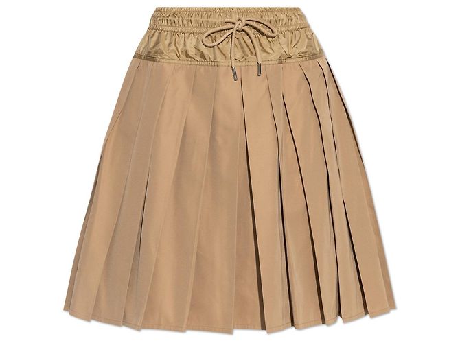 Moncler Plisseerock in Beige A-Linie