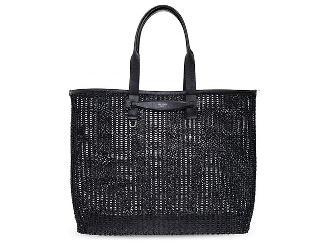Borsa shopper Dolce & Gabbana in cotone nero