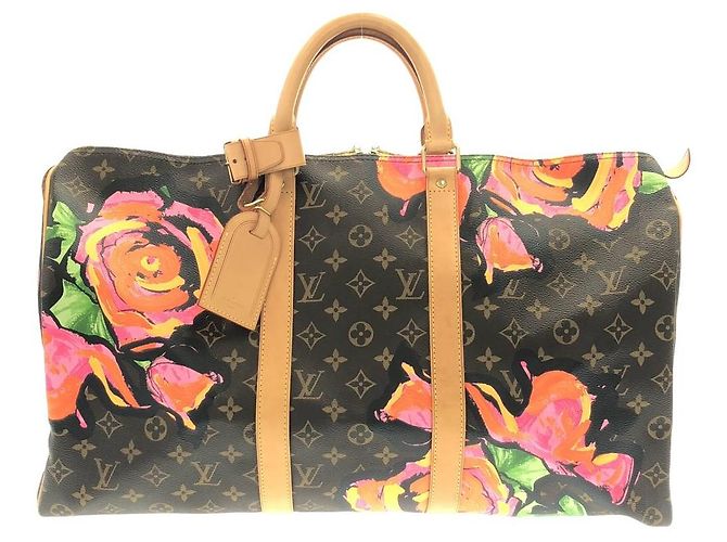 Bolsa Boston Louis Vuitton Monogram Rose Keepall
