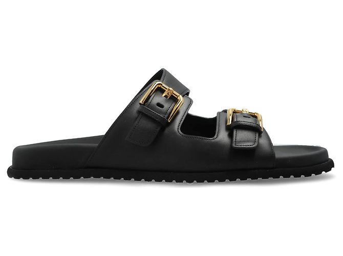 Sandali in pelle nera Dolce & Gabbana