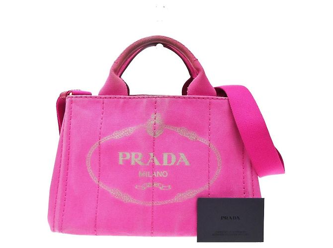 Prada Canapa Open Tote Canvas