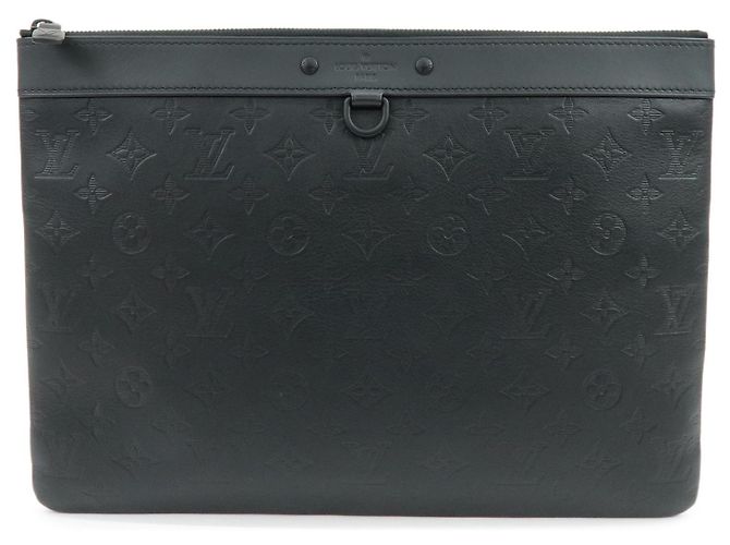 Louis Vuitton Discovery Pochette Monogram Shadow Leather GM
