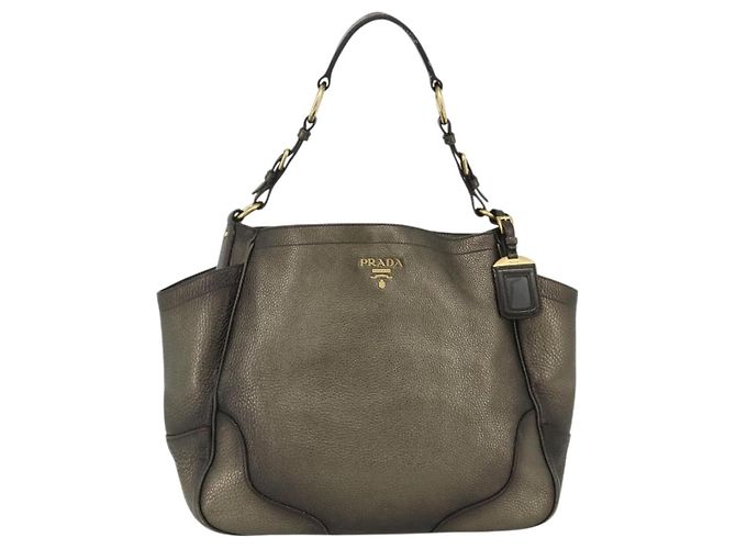 Prada Side Pocket Hobo Vitello Daino Medium