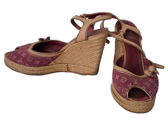 Louis Vuitton Espadrilles compensées Monogram Canvas
