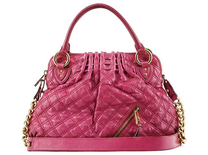 Marc Jacobs Bolsa de ombro Stam em couro acolchoado rosa