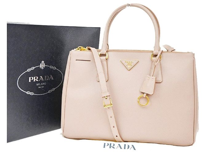 Prada Double Zip Lux Saffiano Leder Medium