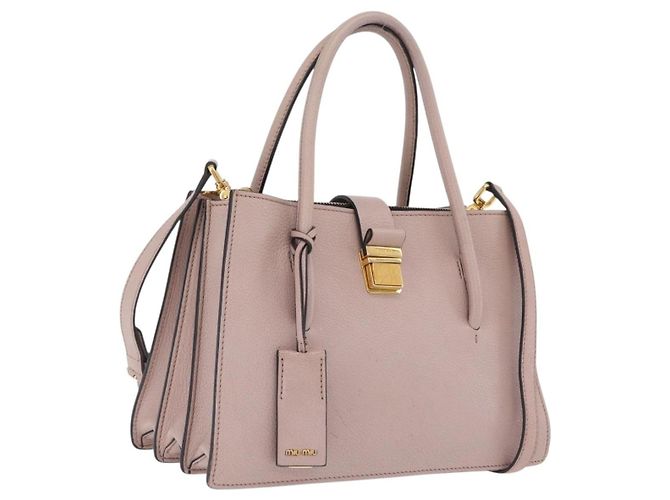 Miu Miu Madras Convertible Compartment Leather Medium