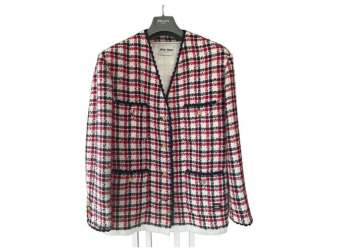 Miu Miu Tweed Check Jacket