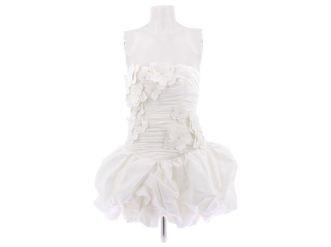 Autre Marque Vestido mini de algodón blanco AJE