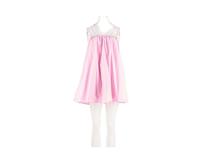 Autre Marque MATTEAU Rosa Baumwollkleid mit Spaghettiträgern