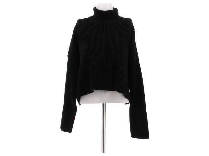 Balenciaga schwarzer Baumwollpullover S