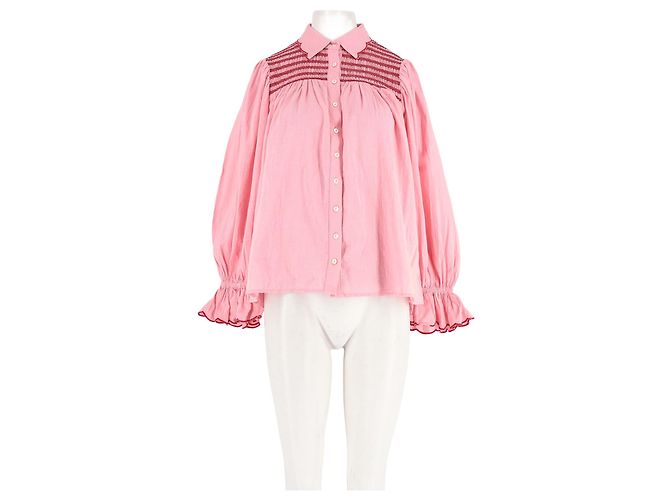 Autre Marque Camisa de algodão rosa