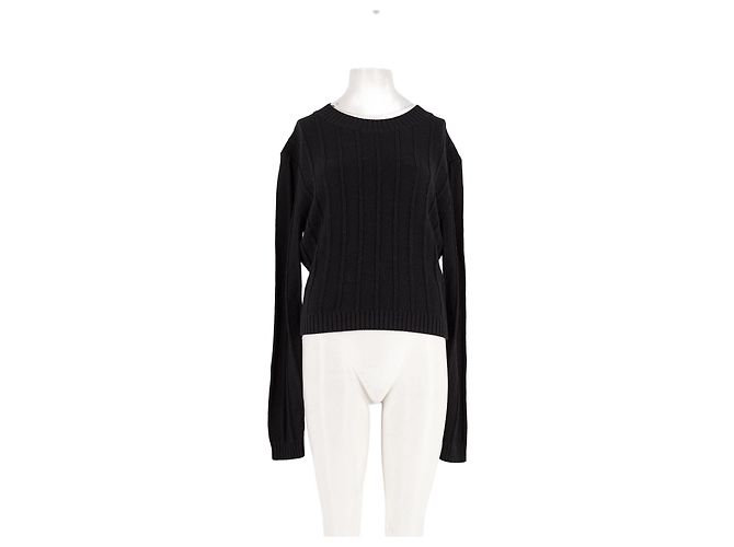 Autre Marque ATTIRE THE STUDIO Schwarzer Wollpullover Rundhals
