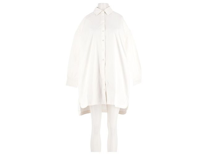 Anine Bing Vestido de algodón blanco