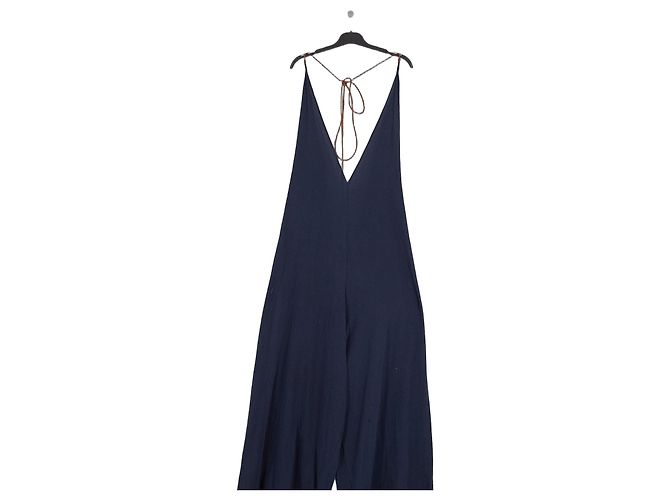 Autre Marque Marineblauer Leinen-Overall