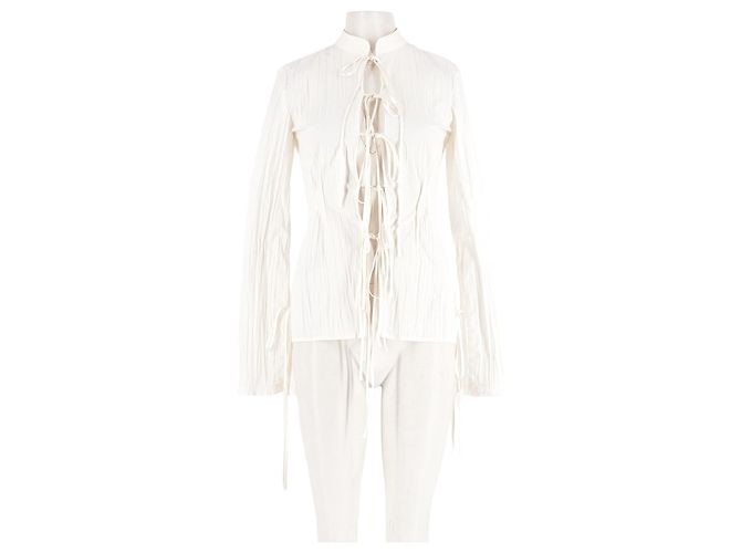 Autre Marque Blusa de algodón blanca BOBKOVA