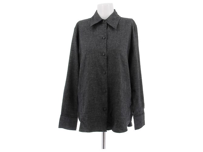 Camicia Vince in lino grigio