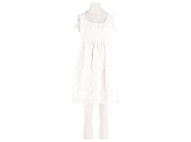 Autre Marque Vestido de algodão branco