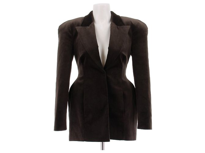 Magda Butrym Blazer braun Baumwolle