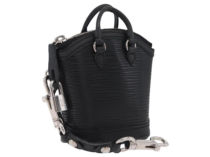 LOUIS VUITTON Epi Mini Lockit Charm Black LV