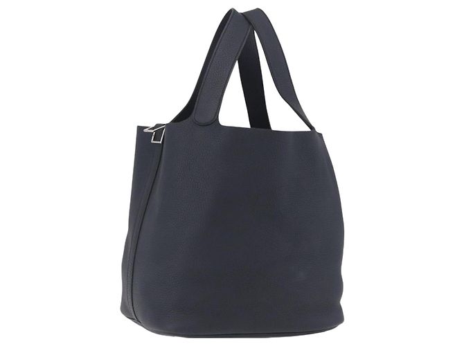 Hermès HERMES Picotan Lock MM Handtasche Taurillon Clemence Navy Silver