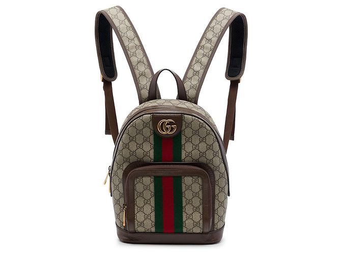 Gucci Beige Small GG Supreme Web Ophidia Backpack
