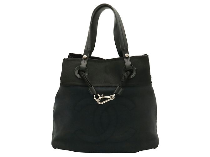 Chanel Coco Mark Drawstring Tote Bag