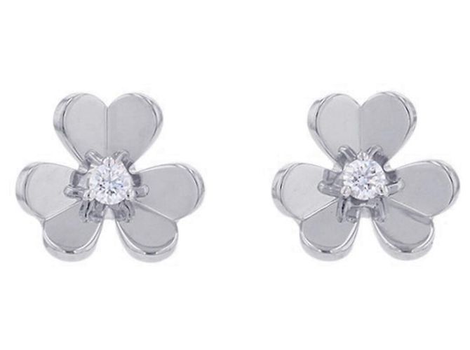 Pendientes Van Cleef & Arpels Frivole Mini en oro blanco de 18K