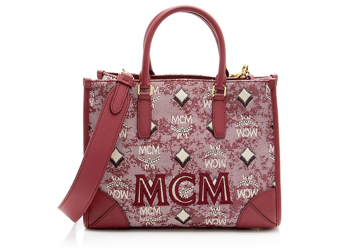 MCM Vintage Monogram Jacquard Small Tote