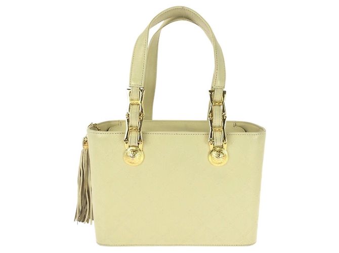 Bolsa de couro Versace Sunburst com borla