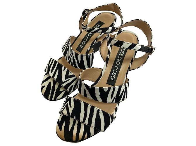 Autre Marque Sandales compensées Sergio Rossi Zebra