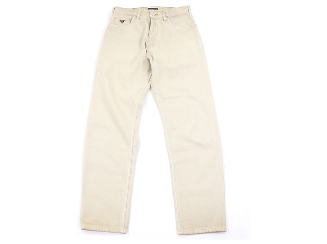 Pantalones de denim de algodón Prada