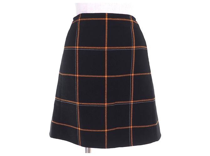 Hermès Wollrock Schwarz Orange