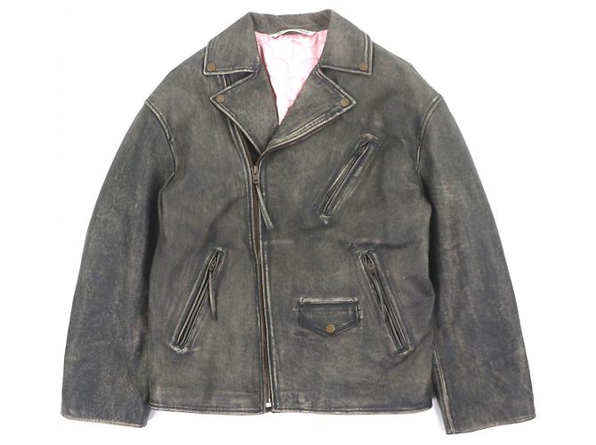 Acne Studios Distressed Leather Jacket