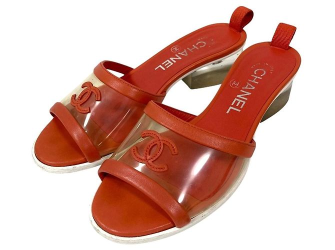 Mule Chanel Coco Mark em pele e PVC