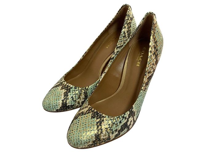 Coach Pumps aus Pythonleder