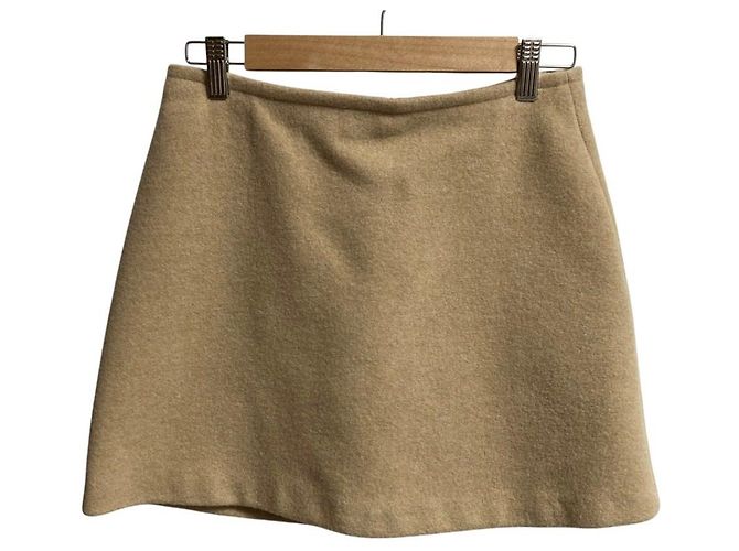 Autre Marque Saia mini evasê de lã Patou