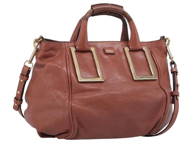 Chloé Ethel Sac à main en cuir rose