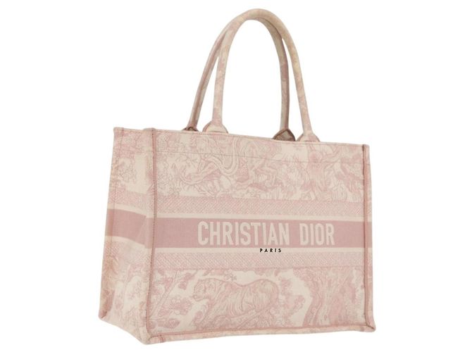 Christian Dior Book Embroidered Canvas Medium