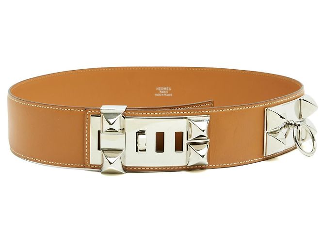 Hermès Collier de Chien 50 Barenia Ledergürtel Camel
