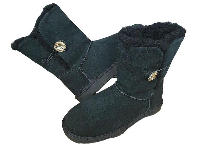 Botas UGG Bailey Button Bling Negro Oro
