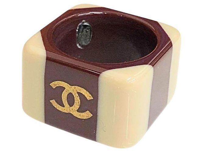 Chanel Coco Mark Square Plastic Ring