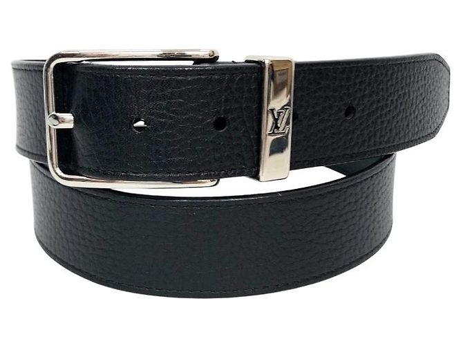 Louis Vuitton Black Leather Formal Belt