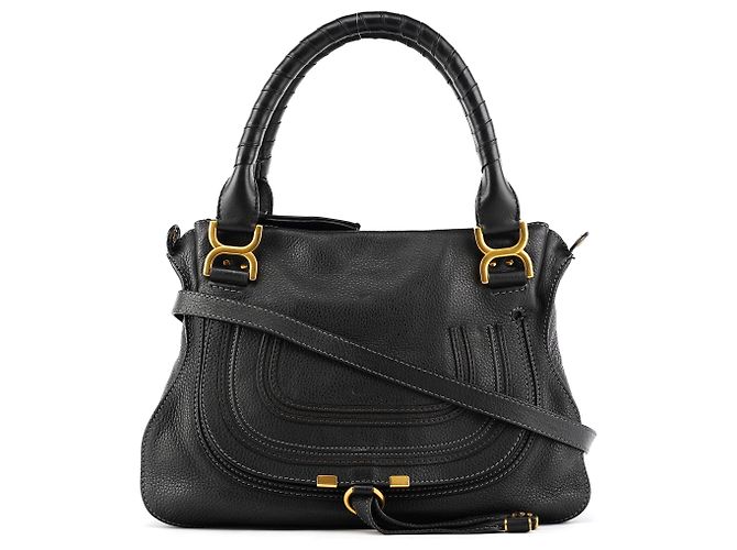Chloé Borsa Marcie 2-Way in pelle nera