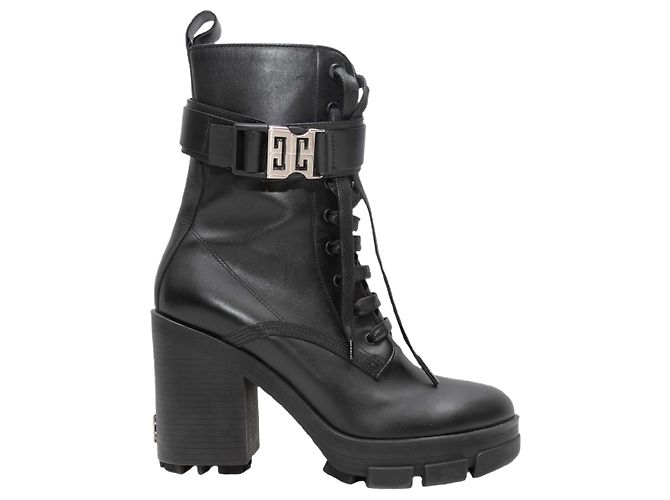 Bottes de combat à talons Givenchy noires Taille 39