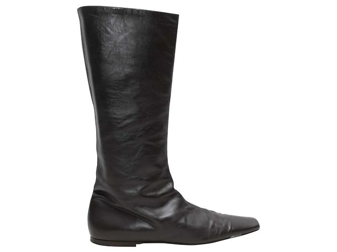 Botas altas de puntera cuadrada The Row negras Talla 38