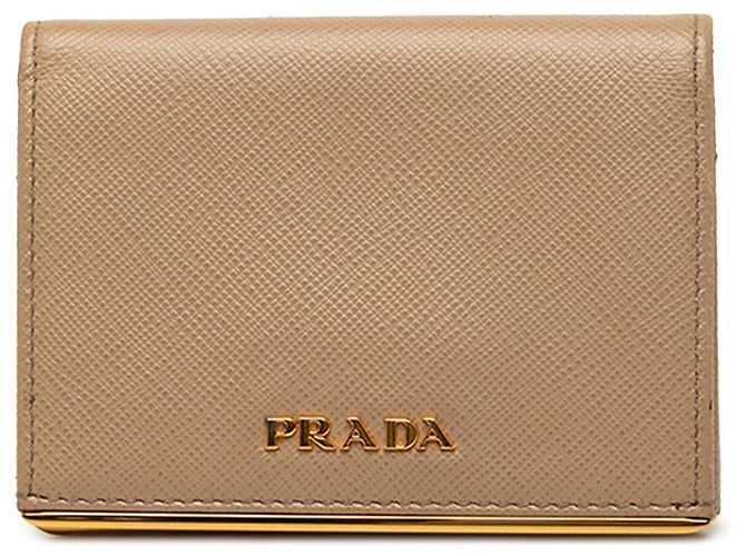 Tarjetero Prada Saffiano Beige