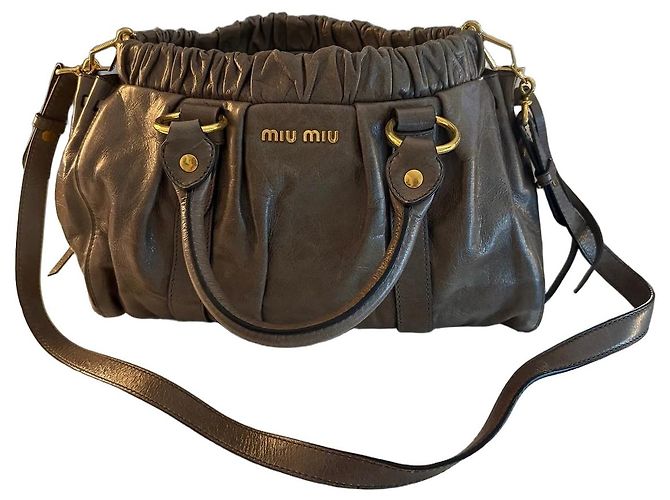Bolsa de mão Miu Miu em couro