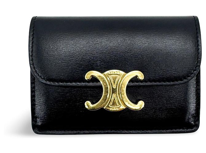 Céline Celine Triomphe Card Case Leather
