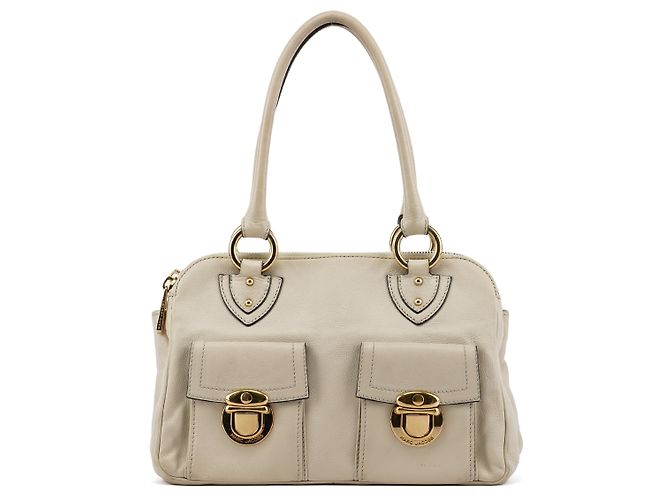 Marc Jacobs Ivory Leather Blake Tote Bag